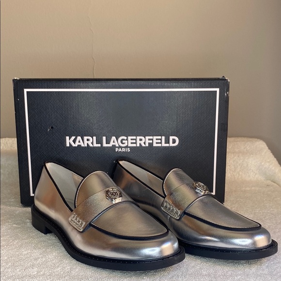 Karl Lagerfeld Shoes - NEW IN BOX Karl Lagerfeld Paris Rylin Loafers in Silver (7M)